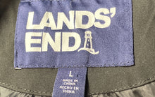 Load image into Gallery viewer, Lands' End Womens Black Long Sleeve Pockets Full-Zip Hooded 3-in-1 Jacket Size L
