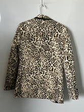 Load image into Gallery viewer, Kent &amp; Park Womens Beige Black Leopard Print One-Button Blazer Jacket Size 36

