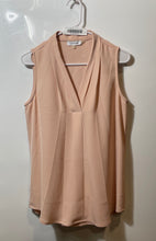 Load image into Gallery viewer, Calvin Klein Womens Light Peach Sleeveless V-Neck Inverted Pleat Blouse Top Sz S
