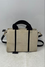 Load image into Gallery viewer, Zara Womens Beige Black Detachable Strap Double Handle Mini Tote Handbag
