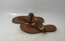 Load image into Gallery viewer, Coach Womens Lesli Brown Leather Slip-On Open Toe Flat Thong Sandals Size 7.5
