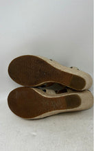 Load image into Gallery viewer, Michael Kors Womens Berkley Gold &amp; Beige Zip Wedge Espadrille Sandals Size 10M
