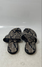 Load image into Gallery viewer, Michael Kors Womens Sonya Gray Animal Print Flats Slide Sandals Size 8.5
