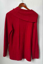 Load image into Gallery viewer, Calvin Klein Womens Red Long Sleeve Cozy Cowl Neck Pullover Sweater Size Large
