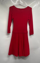 Load image into Gallery viewer, Lauren Ralph Lauren Womens Red Knit 3/4 Sleeve Pullover A-Line Dress Size XS
