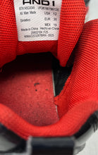 Load image into Gallery viewer, AND1 Boys BTA145GX045 Black Red Mid Top Lace-Up Sneaker Shoes Size 12
