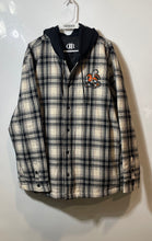 Load image into Gallery viewer, Darius Rucker Mens Black White Plaid Miami Hurricanes Hooded Jacket Size XL
