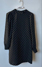 Load image into Gallery viewer, Zara Womens Black Polka Dot Long Sleeve Keyhole Shift Dress Size Small
