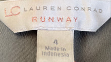 Load image into Gallery viewer, LC Lauren Conrad Womens Green Runway Pleated Back-Zip A-Line Skirt Size 4

