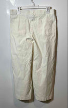 Load image into Gallery viewer, Jules &amp; Leopold Womens White Front Patch Pockets Wide-Leg Cropped Pants Size L
