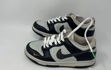 Load image into Gallery viewer, Nike Boys Dunk Low FN7784-001 Black White Leather Sneakers Shoes Size 5Y
