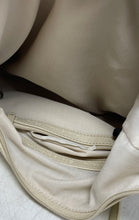 Load image into Gallery viewer, Stone Mountain Womens Beige Leather Adjustable Strap Inner Pocket Shoulder Bag
