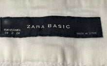 Load image into Gallery viewer, Zara Basic Womens White Flat Front Pockets Straight Leg Ankle Pants Size 2
