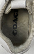 Load image into Gallery viewer, Coach Mens White Leather Round Toe Low Top Lace-Up Sneaker Shoes Size 7.5D
