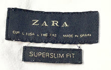 Load image into Gallery viewer, Zara Mens White Short Sleeve Collared Super Slim Fit Button-Up Shirt Size Large
