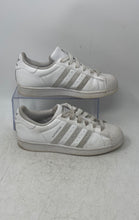 Load image into Gallery viewer, Adidas Girls Superstar H04019 White Gray Lace-Up Low Top Sneakers Shoes Size 5.5
