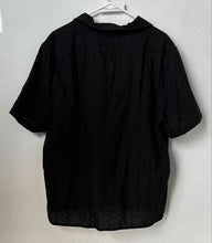 Load image into Gallery viewer, Express Mens Black Cotton Short Sleeve Collared Button-Up Shirt Size L
