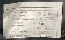 Load image into Gallery viewer, Adolfo Mens Black Wool Long Sleeve Notch Lapel Lined Two-Button Blazer Size 40R
