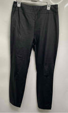 Load image into Gallery viewer, New York &amp; Company Womens Black Flat Front Straight Leg Ankle Pants Size L
