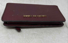 Load image into Gallery viewer, Michael Kors Womens Wine Red Saffiano Leather ID Window Bifold Wallet
