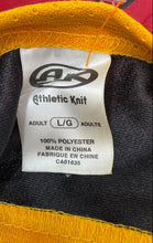 Load image into Gallery viewer, AK Athletic Knit Mens Black And Orange Long Sleeve Hockey Jersey Size Large
