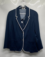 Load image into Gallery viewer, Rafaella Womens Weekend Blue Notch Lapel Two-Button Blazer Size L With Tag
