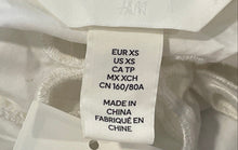 Load image into Gallery viewer, H&amp;M Womens White Long Balloon Sleeve Square Neck Lace-Up Back Blouse Top Size XS
