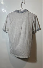 Load image into Gallery viewer, Michael Kors Mens Gray And White Striped Cotton Short Sleeve Polo Shirt Size M
