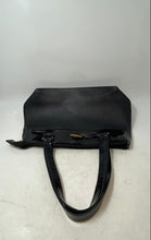 Load image into Gallery viewer, Mussi Womens Black Leather Luxury Double Handle Inner Pocket Shoulder Handbag
