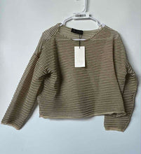 Load image into Gallery viewer, Zara Womens Brown Striped Long Sleeve Round Neck Pullover Sweater Size M W/ Tag

