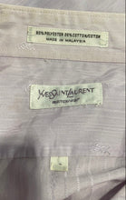 Load image into Gallery viewer, Authentic Yves Saint Laurent Mens Purple Long Sleeve Dress Shirt Size 16 Stained
