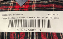 Load image into Gallery viewer, Tommy Hilfiger Womens Red Black Flannel Long Sleeve Button-Up Shirt Size No Size
