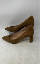 Load image into Gallery viewer, Cole Haan Womens Brown Suede Pointed Toe Slip-On Block Pump Heels Size 9B
