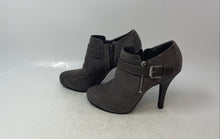 Load image into Gallery viewer, Fergalicious By Fergie Womens Gray High Stiletto Heel Ankle Booties Size 7 w/Box
