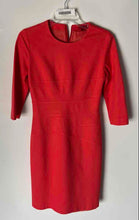 Load image into Gallery viewer, Hugo Boss Womens Coral 3/4 Sleeve Crew Neck Back Zip Sheath Dress Size 4
