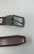 Load image into Gallery viewer, Perry Ellis Mens Black Leather Adjustable Reversible Dress Belt Size 36
