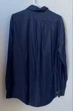 Load image into Gallery viewer, Lauren Ralph Lauren Mens Blue Cotton Classic Fit Dress Shirt Size 16 1/2 34/35
