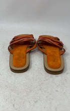 Load image into Gallery viewer, Minelli Womens Orange Brown Leather Open Toe Slip-On Slide Sandals Size 36
