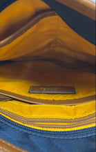 Load image into Gallery viewer, Michael Kors Womens Blue Brown Outer Pockets Adjustable Strap Crossbody Bag
