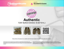 Load image into Gallery viewer, Authentic Tory Burch Womens Everly Brown Gray Espadrille Shoes 6.5M Damaged Worn
