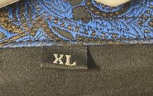 Load image into Gallery viewer, Barry.Wang Mens Black Blue Long Sleeve Collared Button-Up Shirt Size XL
