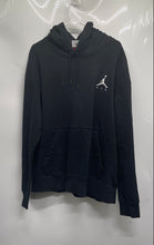 Load image into Gallery viewer, Jordan Mens Black Jumpman Fleece Long Sleeve Pockets Pullover Hoodie Size XL
