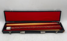 Load image into Gallery viewer, Vintage Billiard Cue Made Of Carved Wood With Carrying Case Pre-Owned
