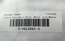 Load image into Gallery viewer, Calvin Klein Mens White Slim Fit Infinite Non-Iron Dress Shirt Size Medium
