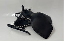 Load image into Gallery viewer, Steve Madden Womens Zelle Black Rhinestone Ankle Strap Sandals Size 8 In Box
