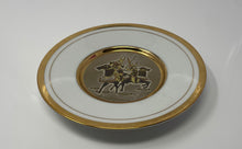 Load image into Gallery viewer, Japanese The Art Of Chokin Samurai Warriors White And Gold Tone Decorative Plate
