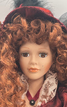 Load image into Gallery viewer, The Collector's Choice Curly Red Hair Victorian Collectible Porcelain Doll
