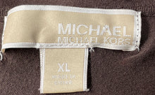 Load image into Gallery viewer, Michael Kors Womens Brown Long Sleeve Cowl Neck Blouse Top Size XL
