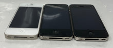 Load image into Gallery viewer, Lot Of 3 Pcs Apple iPhone White Black Mixed Smartphones Not Tested For Parts
