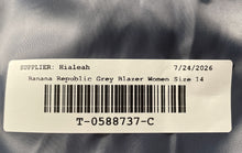 Load image into Gallery viewer, Banana Republic Womens Gray Long Sleeve Casual Open Front Blazer Size 14
